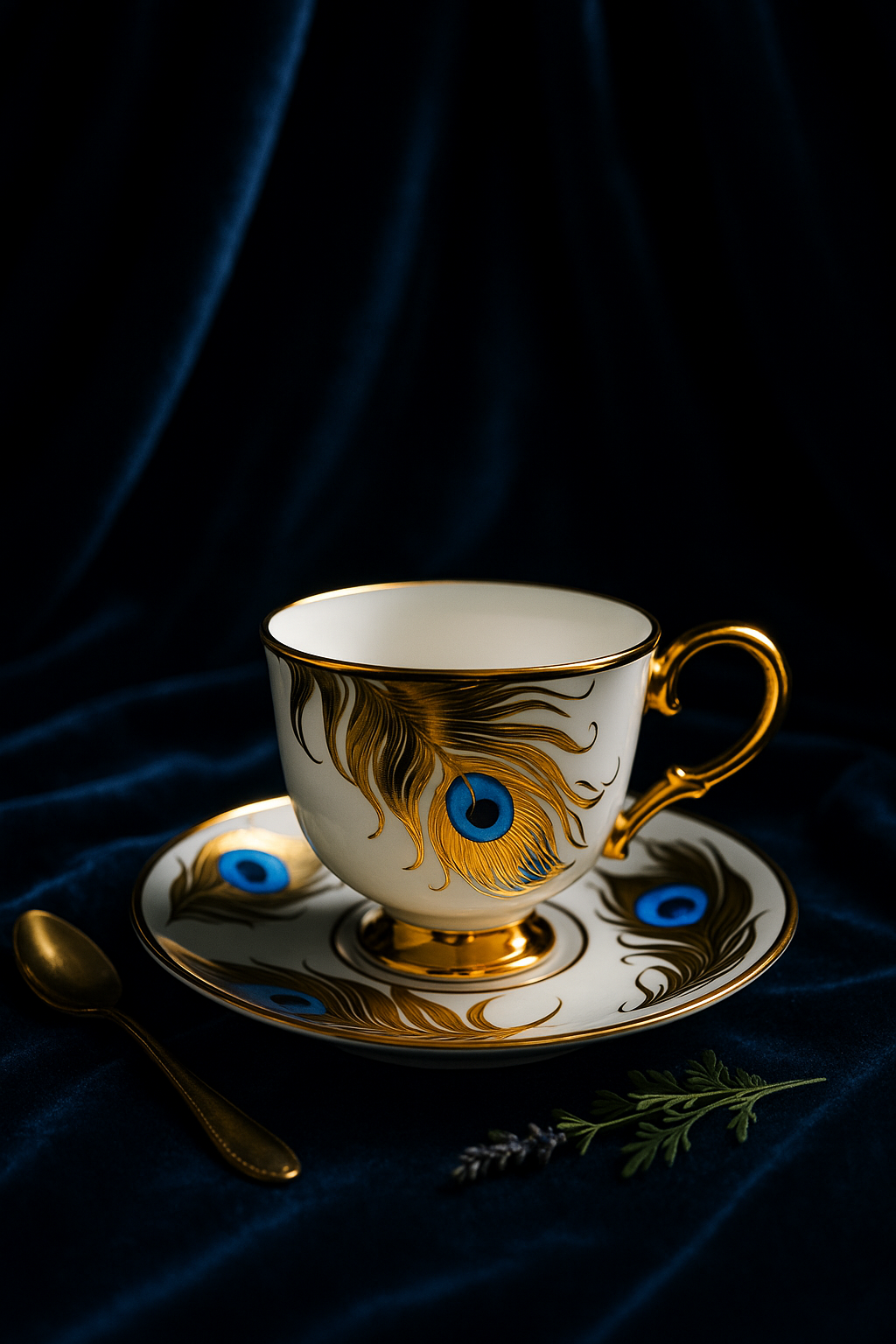 Peacock Gold Porselen Fincan