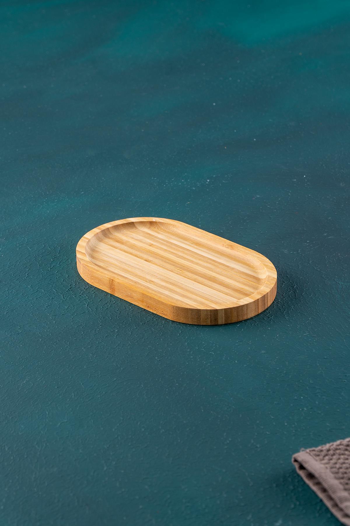 Bambu Oval Sunum Tabak