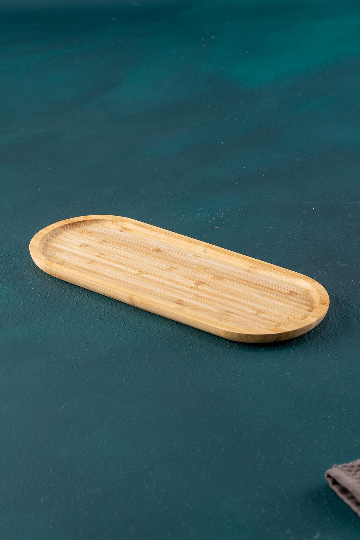 Bambu Oval Sunum Tabak
