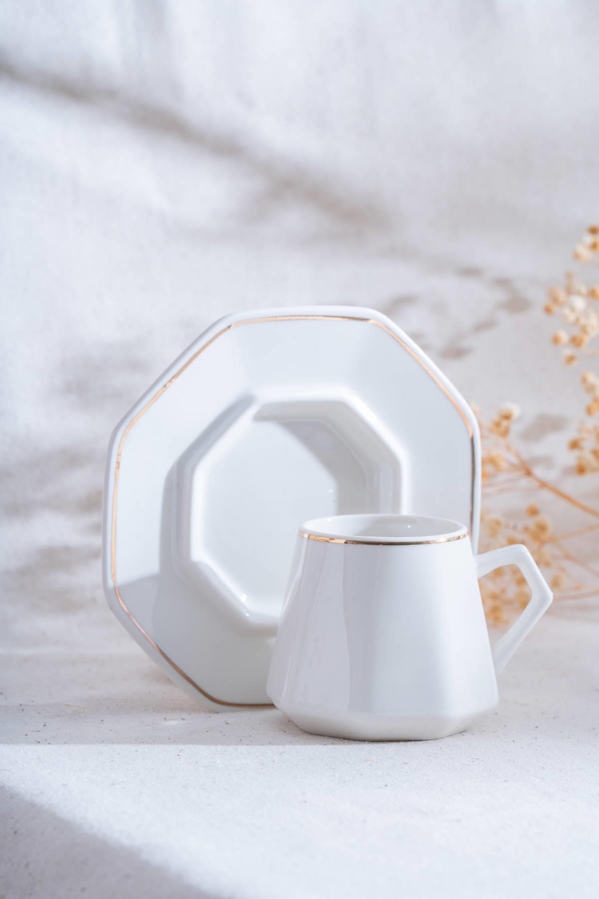 Elara Silver 6 Kişilik Kahve Fincanı Takımı - 90 ml