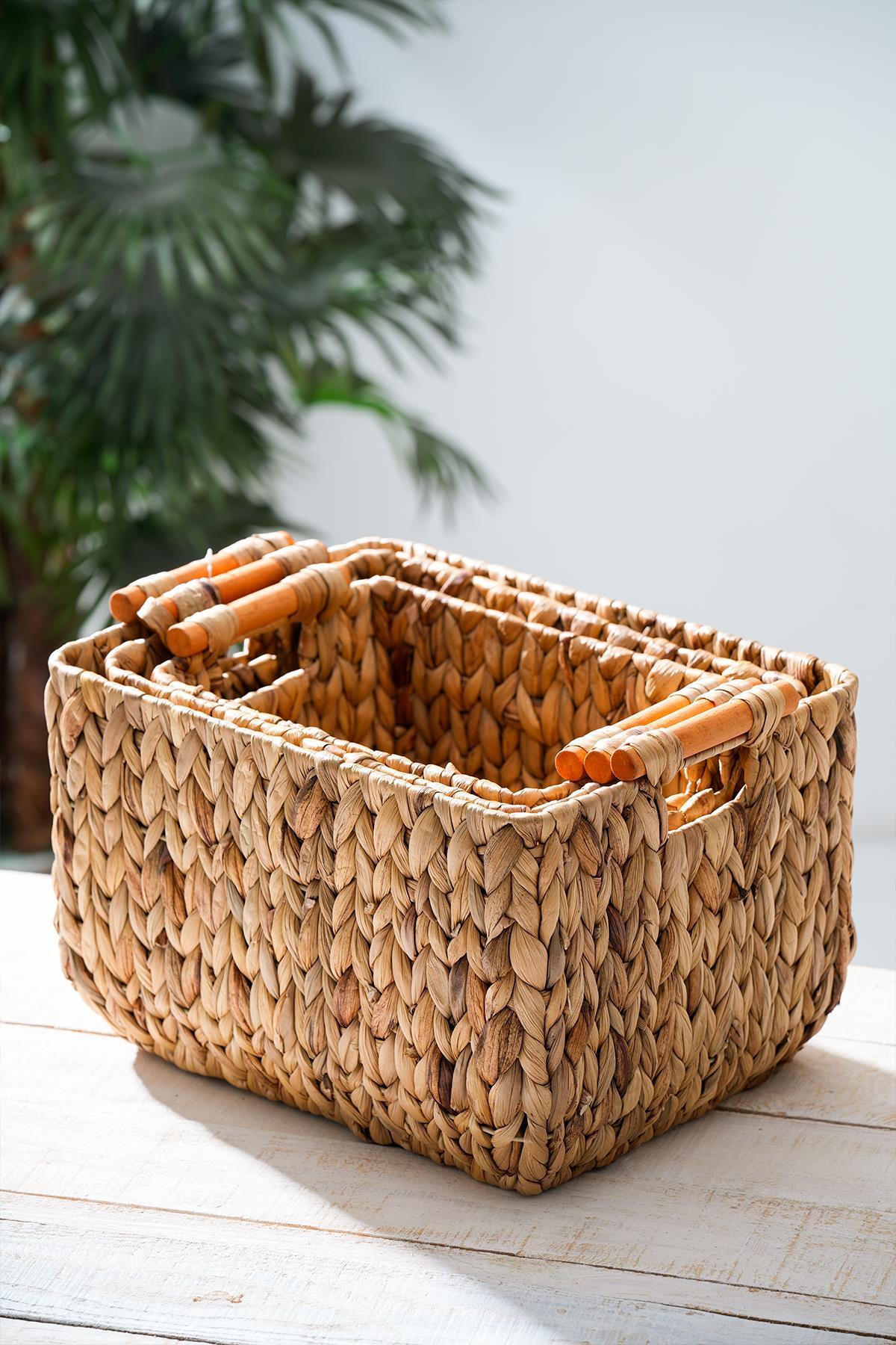 Wicker Dekoratif Hasır Sepet